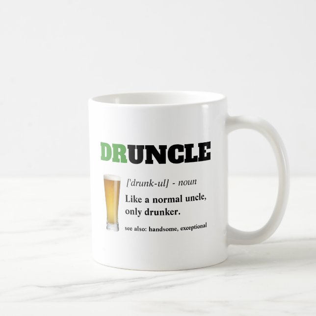 Caneca De Café Engraçado Dizer - Tio Engraçado (Direita)