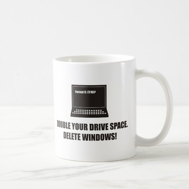 Caneca De Café Engraçado - dobre seu espaço da movimentação. (Direita)