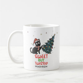 Caneca De Café Engraçado, doce, mas torto, café de Natal