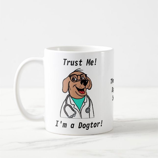 Caneca De Café Engraçado Dogtor Vet Mug (Esquerda)