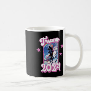 Caneca De Café Engraçado Donald Trump Andando De Um Unicórnio. Tr