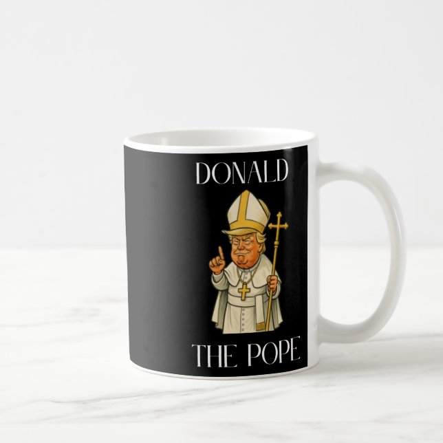 Caneca De Café Engraçado Donald Trump Pope Meme Engraçado (Direita)