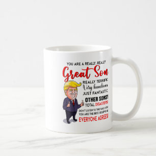 Caneca De Café Engraçado Donald Trump Você É Um Filho Muito Excel