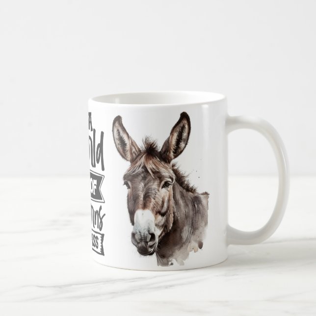 Caneca De Café Engraçado Donkey Mug 11oz (Direita)