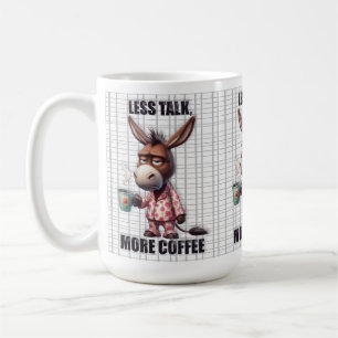 Caneca De Café Engraçado Donkey Mug - Menos Fale Mais Café