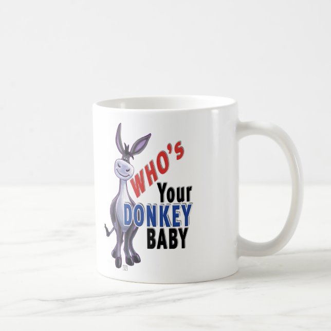 Caneca De Café Engraçado Donkey, que é seu bebê burro (Direita)