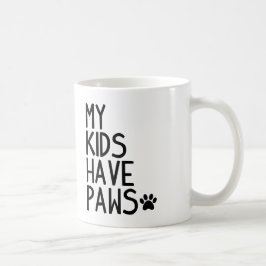 Caneca De Café Engraçado e bonito meus miúdos têm as patas