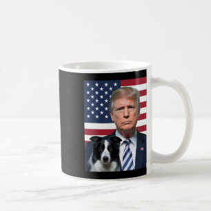 Caneca De Café Engraçado E Borda Collie Dog Onu, Eleição De Bande