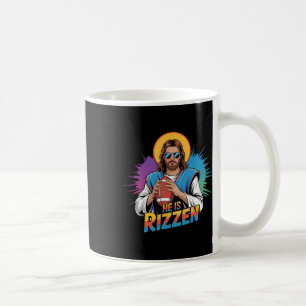Caneca De Café Engraçado Ele É Rizzen Jesus Camisa Futebol Garoto