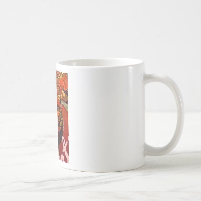 Caneca De Café Engraçado Elegante Girafa Acessorizada Estilo Afri (Direita)