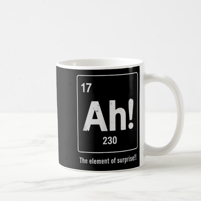 Caneca De Café Engraçado Elemento De Surpresa (Direita)