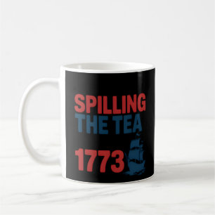 Caneca De Café Engraçado Em 4 De Julho Esmagando O Chá Desde 1773