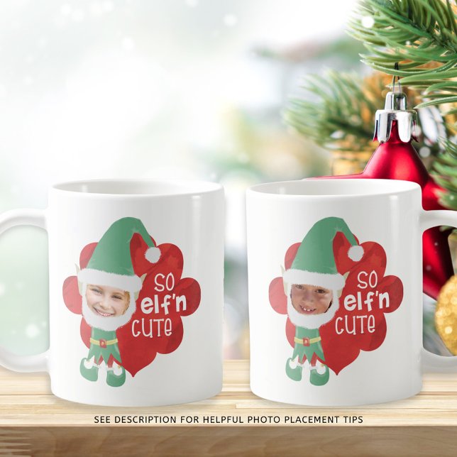 Caneca De Café Engraçado, então, ELF'n BONITA Máscaras de Elf par (Criador carregado)