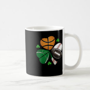 Caneca De Café Engraçado Esportivo Irlandês Shamrock Baseball Bas