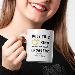 Caneca De Café Engraçado, esse anel me faz parecer encantado?