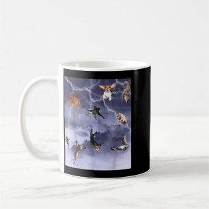 Caneca De Café Engraçado Está Chovendo Gatos E Cachorros