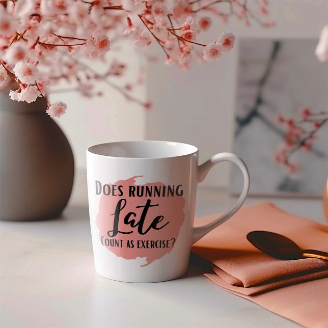 Caneca De Café Engraçado Estou Atrasado (Criador carregado)