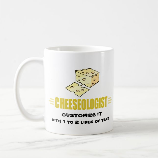 Caneca De Café Engraçado Eu Amo Queijo (Esquerda)