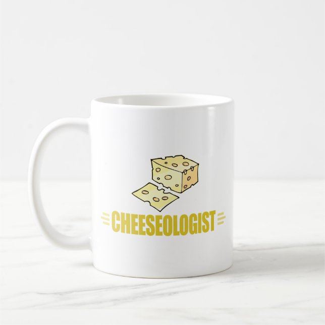 Caneca De Café Engraçado Eu Amo Queijo (Esquerda)