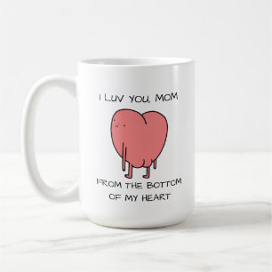 Caneca De Café Engraçado Eu Amo Você Mamãe Rosa Dia das Mães Ilus