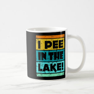 Caneca De Café Engraçado Eu Chorar No Lago Retro Bebendo Camping