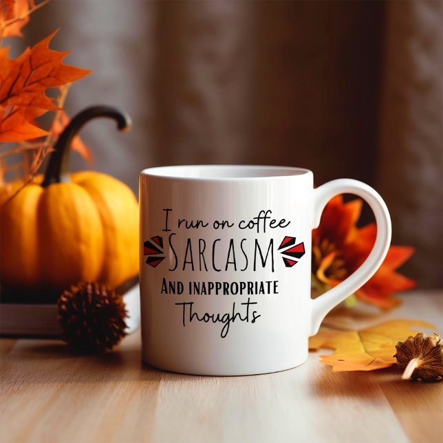 Caneca De Café Engraçado Eu Corro Em  (Criador carregado)