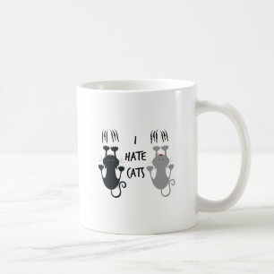 Caneca De Café Engraçado "eu deio gatos "