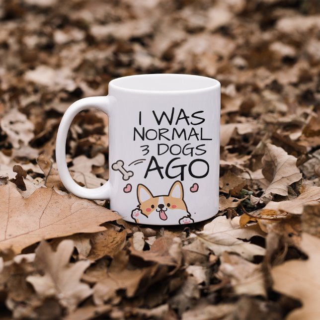 Caneca De Café Engraçado, Eu Era Normal Há 3 Cães (Criador carregado)