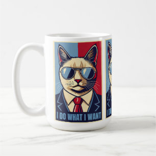Caneca De Café Engraçado Eu Faço O Que Eu Quero Que O Cat Lover M