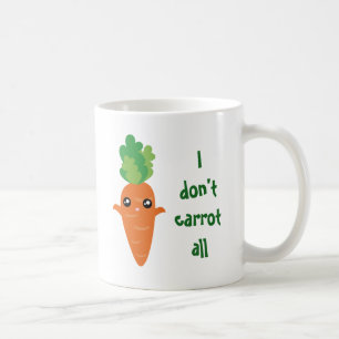 Caneca De Café Engraçado eu não faço cenoura todos os desenhos