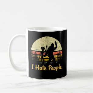 Caneca De Café engraçado eu odeio pessoas