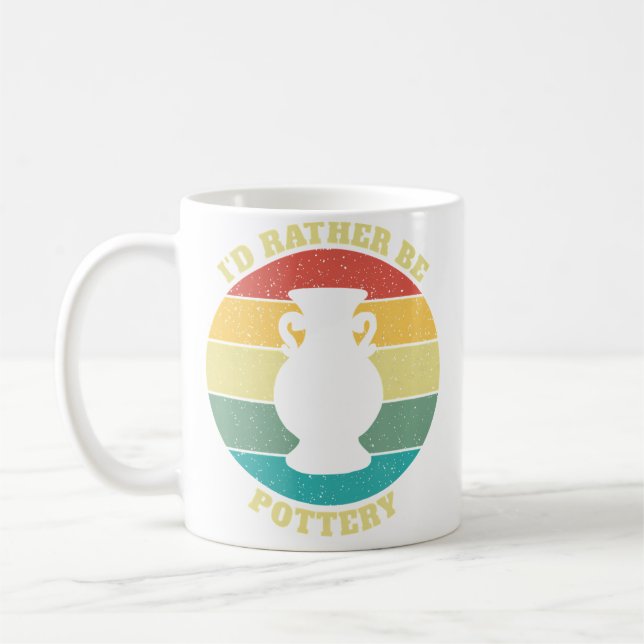 Caneca De Café Engraçado EU Preferiria Ser Cerâmica (Esquerda)