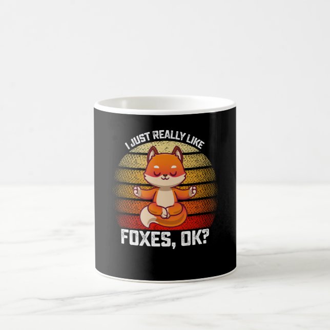 Caneca De Café Engraçado, eu realmente gosto muito de raposas, tá (Centro)