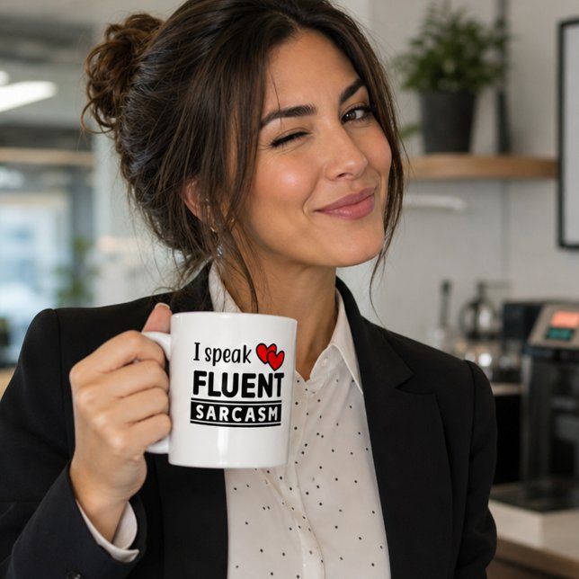 Caneca De Café Engraçado, Falo Sarcasmo Fluente (Criador carregado)