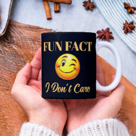 Caneca De Café Engraçado fato divertido Não me importo