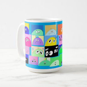 Caneca De Café Engraçado, Feliz e Feliz Cartoons de Blob