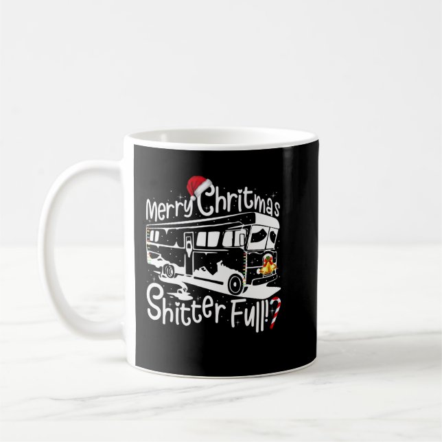Caneca De Café Engraçado Feliz Natal Shitters Cheio Sueco Feio 2 (Esquerda)