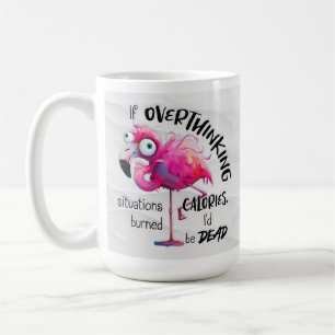 Caneca De Café Engraçado Flamingo Coffee Mug, Overpensadores Dão