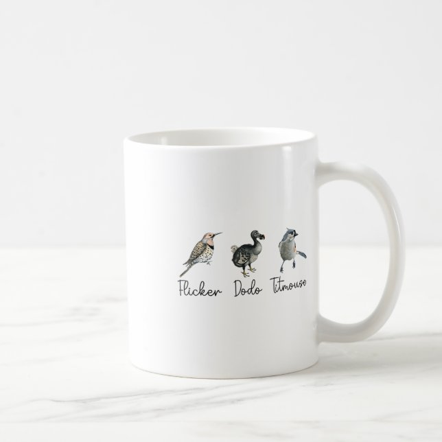 Caneca De Café Engraçado Flicker Dodo Titmouse (Direita)