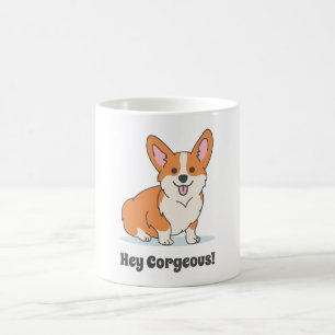 Caneca De Café Engraçado, Fofo de Corgi - Ei Corgey