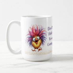 Caneca De Café Engraçado Frango Quirky Não Esconda Seu Cãozinho L