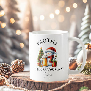 Caneca De Café Engraçado Frosty, o boneco de neve personalizado
