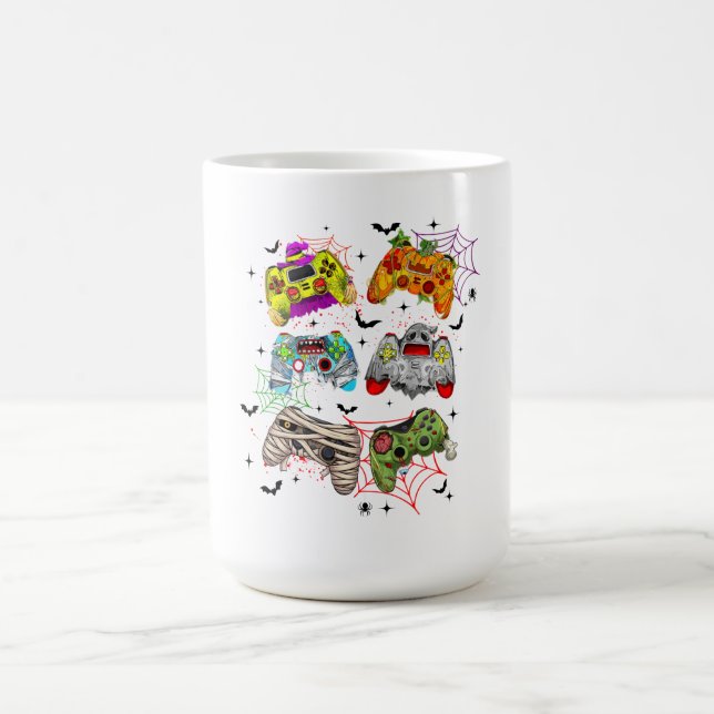 Caneca De Café Engraçado Gamer Halloween (Centro)