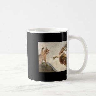 Caneca De Café Engraçado Gato Criação De Adão Meme Jesus