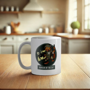Caneca De Café Engraçado Gato De Laranja-Marinha Fictício-Fi Cuid