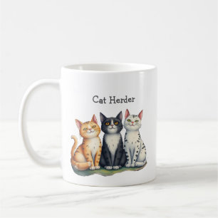 Caneca De Café Engraçado Gato Herdado Cote Gato Lover