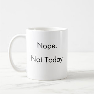 Caneca De Café Engraçado Gênio Preguiçoso Nope Energy Coffee Mug