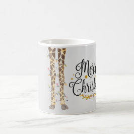 Caneca De Café Engraçado Girafa Pernas Natal