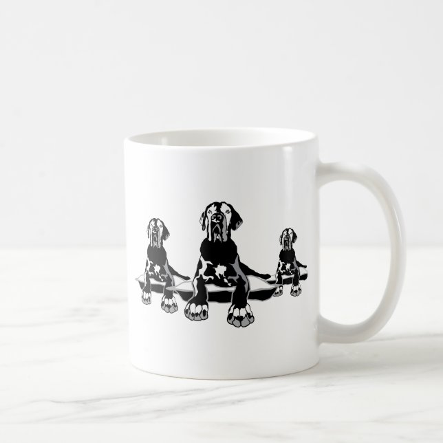 Caneca De Café Engraçado, Grande Dane Ilios (Direita)