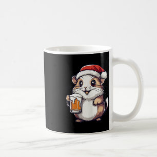 Caneca De Café Engraçado Hamster De Natal Com BD